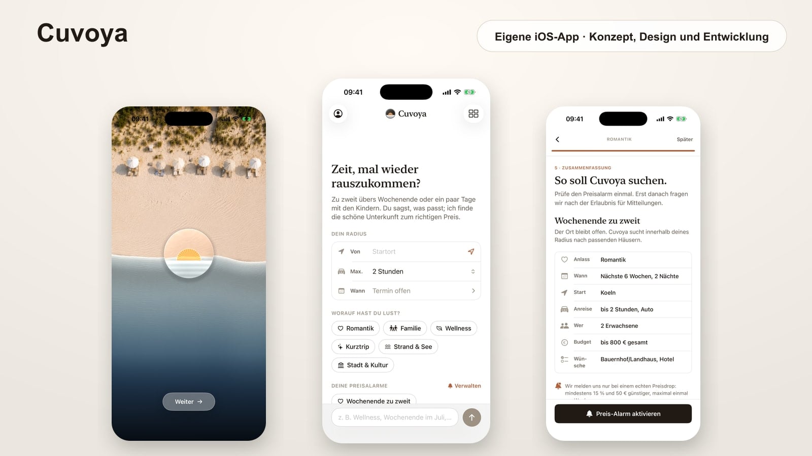 Cuvoya Portfolio-Bild mit App- und Website-Darstellung