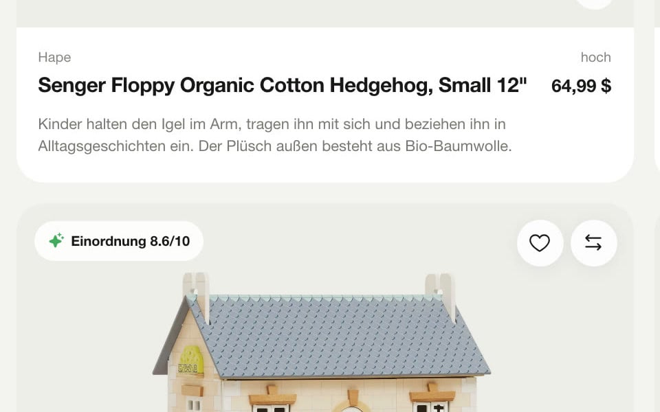 Quiet Toy Produktkarte mit Bild, Preis und Einordnung