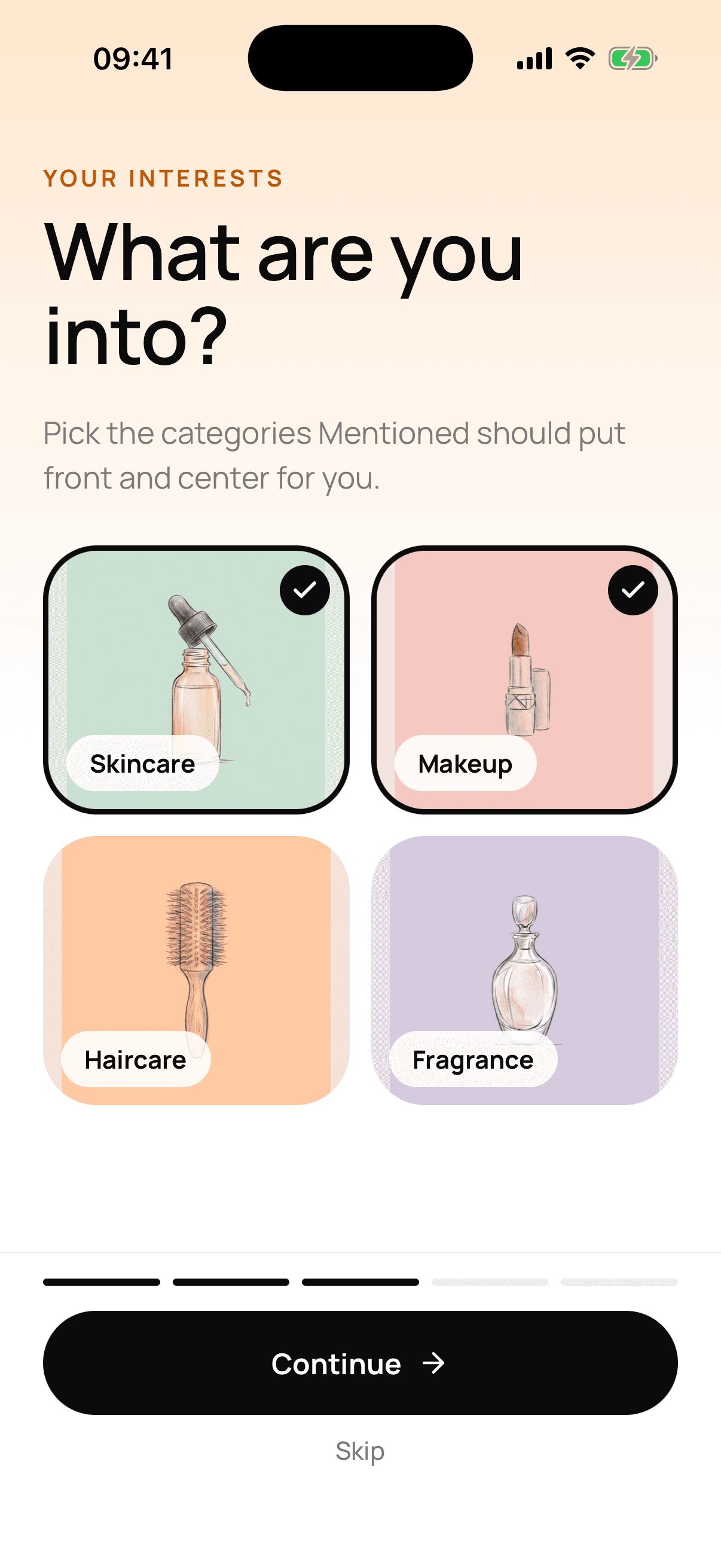 Mentioned: Auswahl von Skincare, Makeup, Haircare und Fragrance in der Einführung