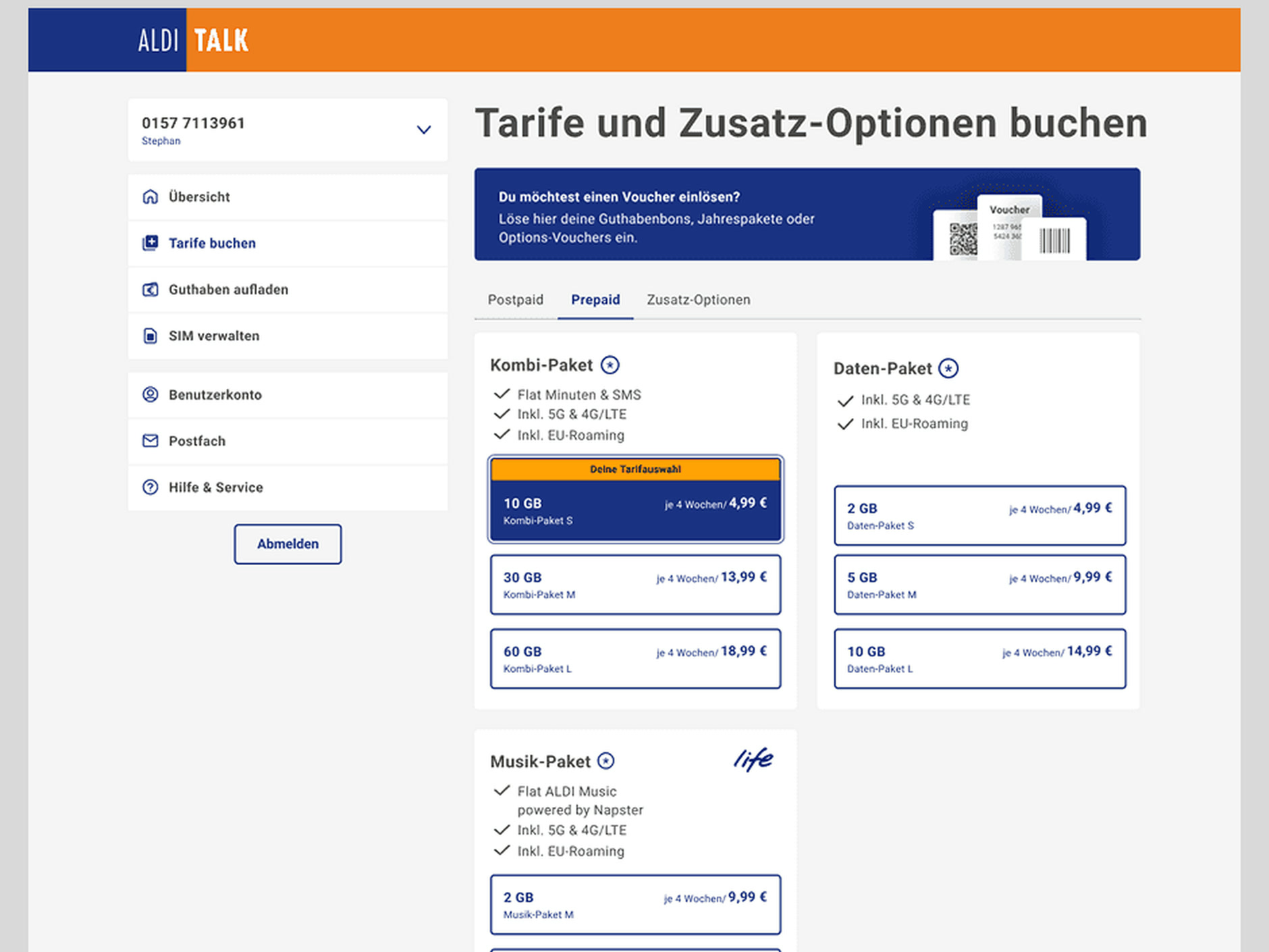 ALDI-TALK-Tarifwahl als reale Grundlage einer UX-Analyse